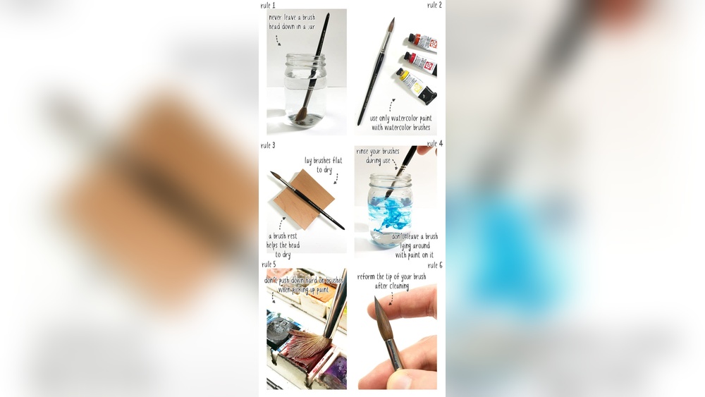How to Care for Watercolor Brushes