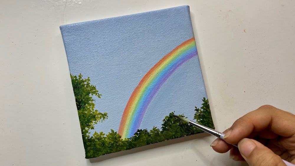 How to Paint a Rainbow With Acrylic Paint