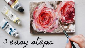 How to Paint a Rose With Acrylic Paint