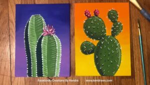How to Paint Cactus With Acrylic Paint