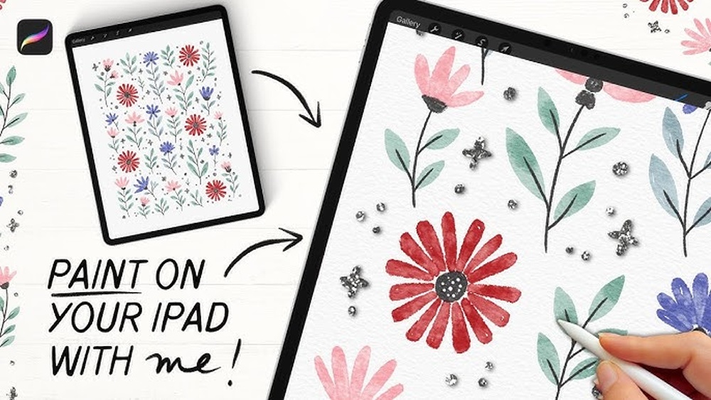 How to Paint Digital Flowers in Procreate