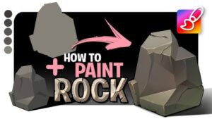 How to Paint Digital Rocks And Stone