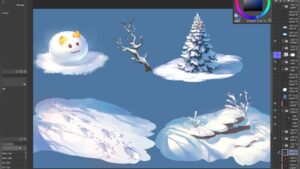 How to Paint Digital Snow Landscape