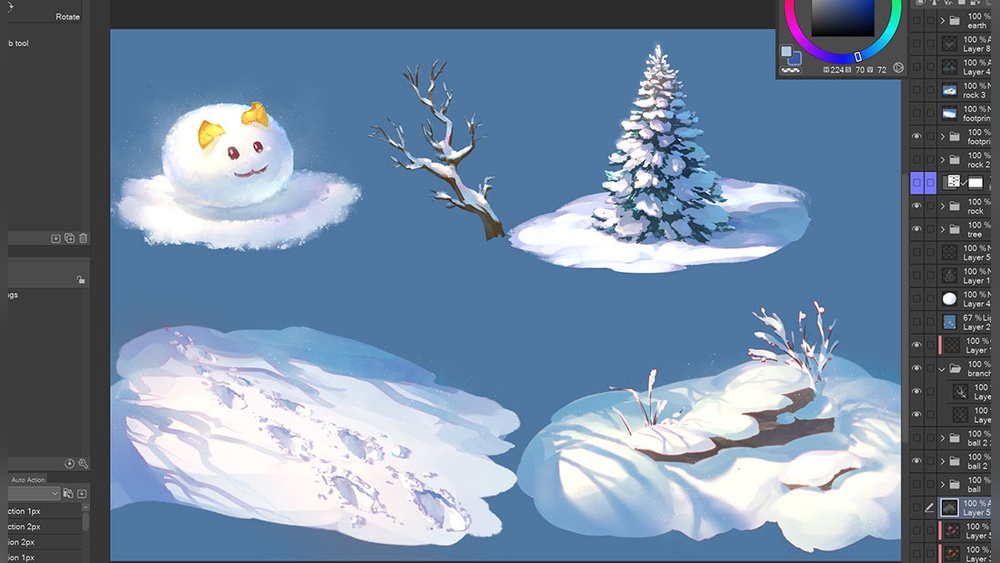 How to Paint Digital Snow Landscape