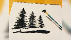 How to Paint Pine Trees With Acrylic Paint