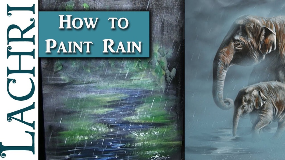How to Paint Rain With Acrylic Paint