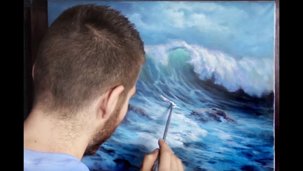 How to Paint Waves Crashing Acrylic