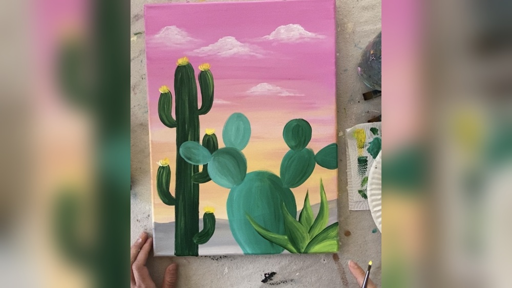 How to Paint a Cactus for Wall Art Diy