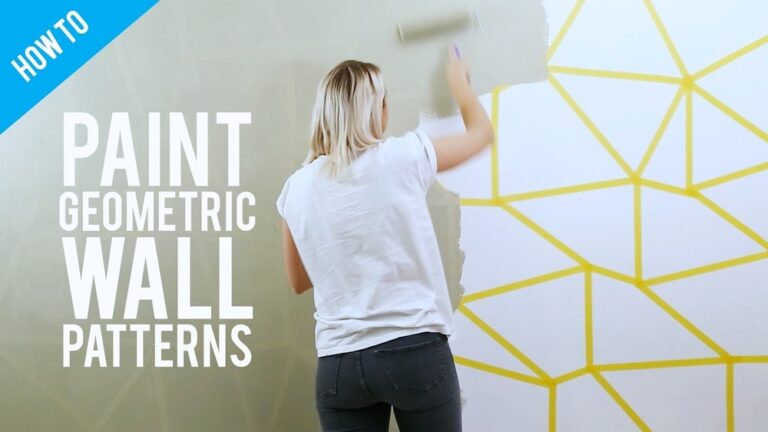 How to Paint a Geometric Wall Art DIY: Step-by-Step Guide - Painting ...