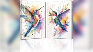How to Paint a Hummingbird Wall Art