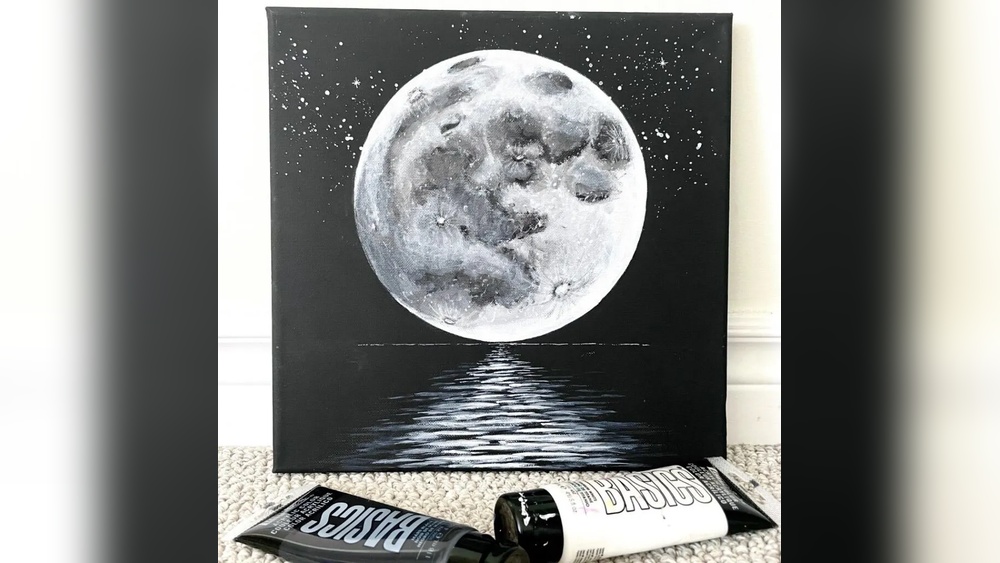 How to Paint a Moon for Wall Art Diy
