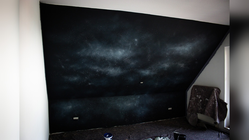 How to Paint a Night Sky Wall Art Diy