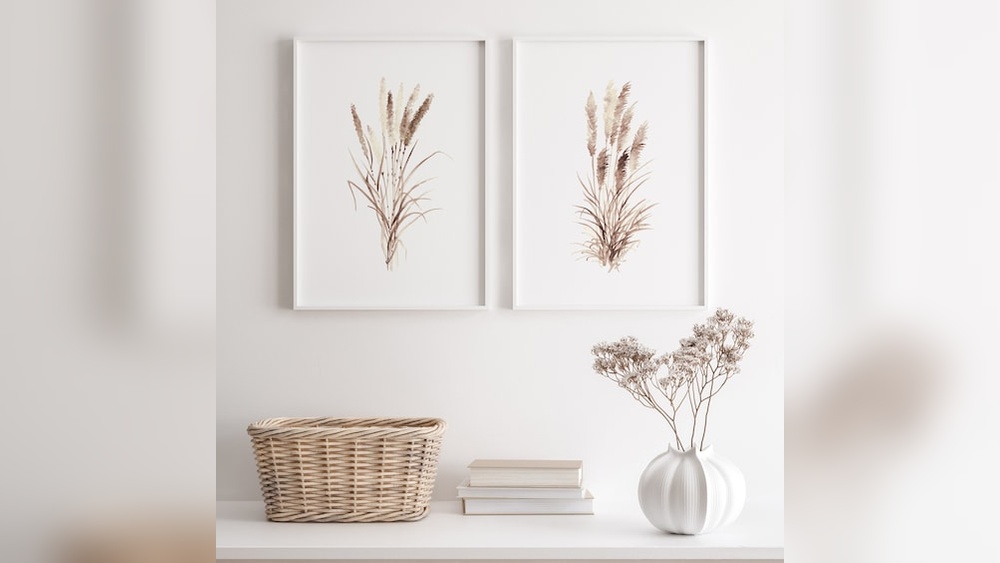 How to Paint a Pampas Grass Wall Art