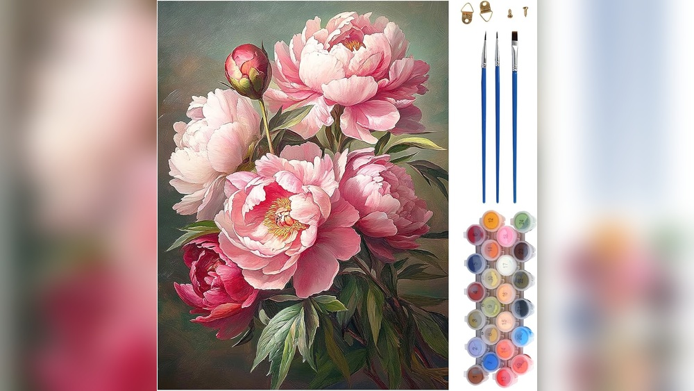 How to Paint a Peony for Wall Art Diy