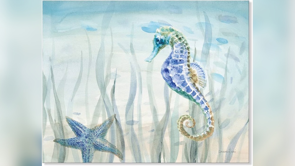 How to Paint a Seahorse for Wall Art
