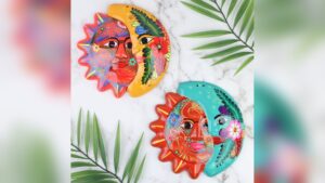 How to Paint a Sun And Moon Wall Art