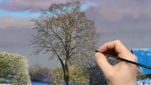How to Paint a Tree in Winter Oil