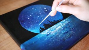 How to Paint an All Black Canvas Art