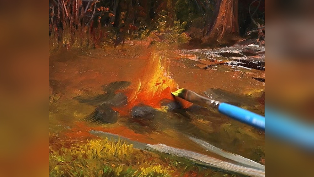 How to Paint Fire And Flames in Oil