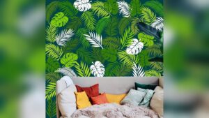 How to Paint Tropical Leaf Wall Art Diy