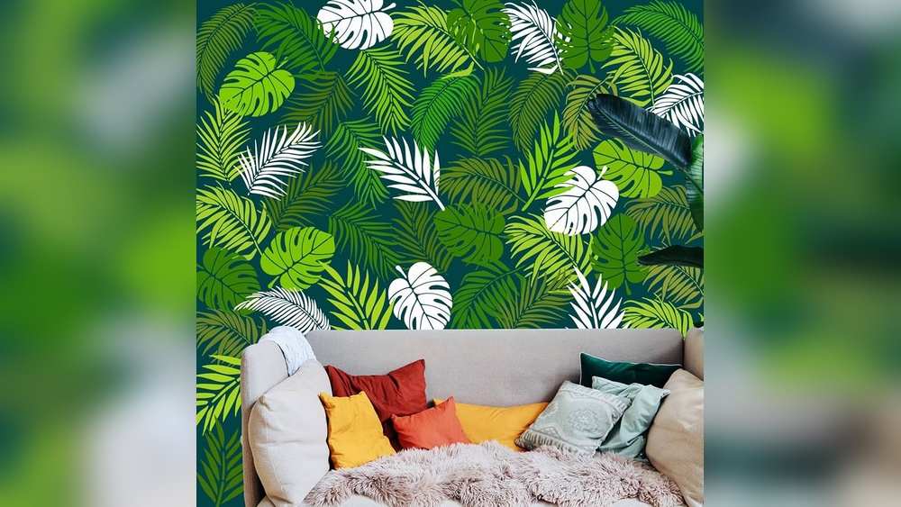 How to Paint Tropical Leaf Wall Art Diy