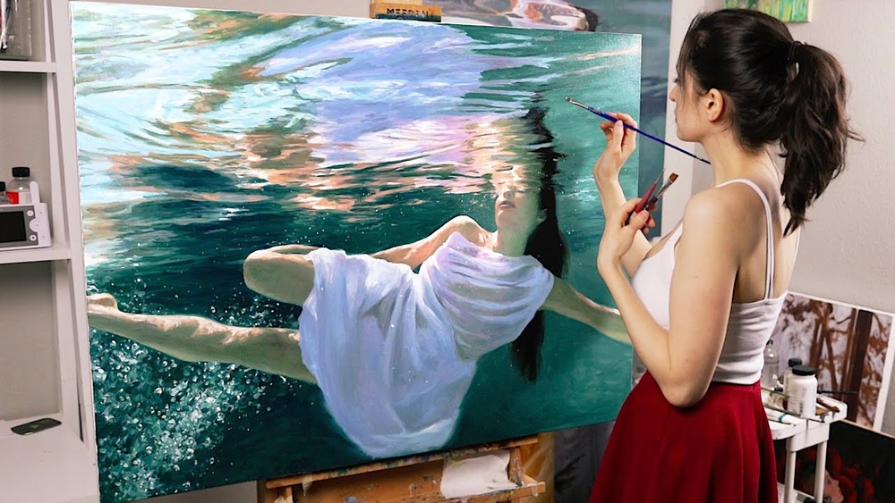 How to Paint Underwater in Oil Painting