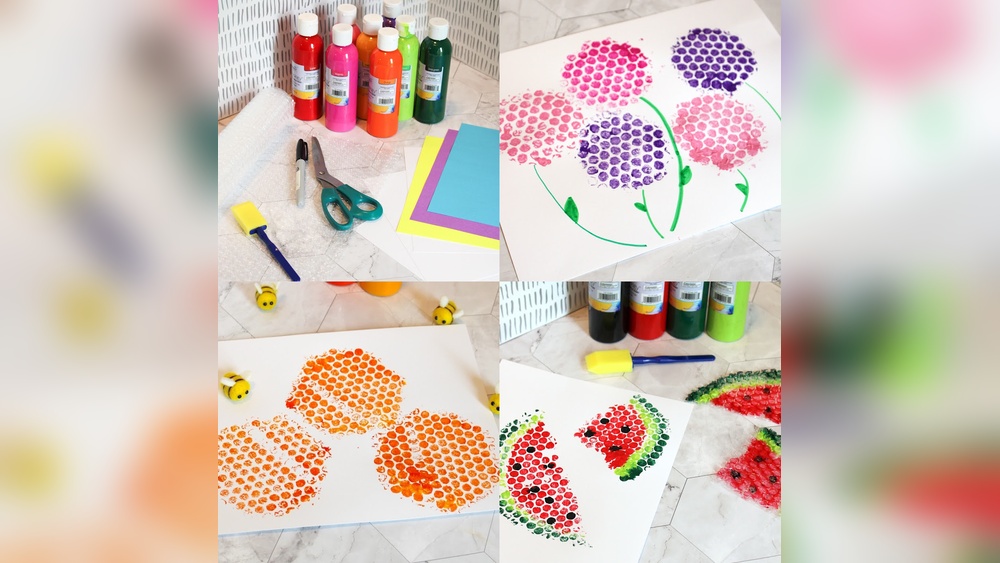Painting Ideas With Bubble Wrap Tips