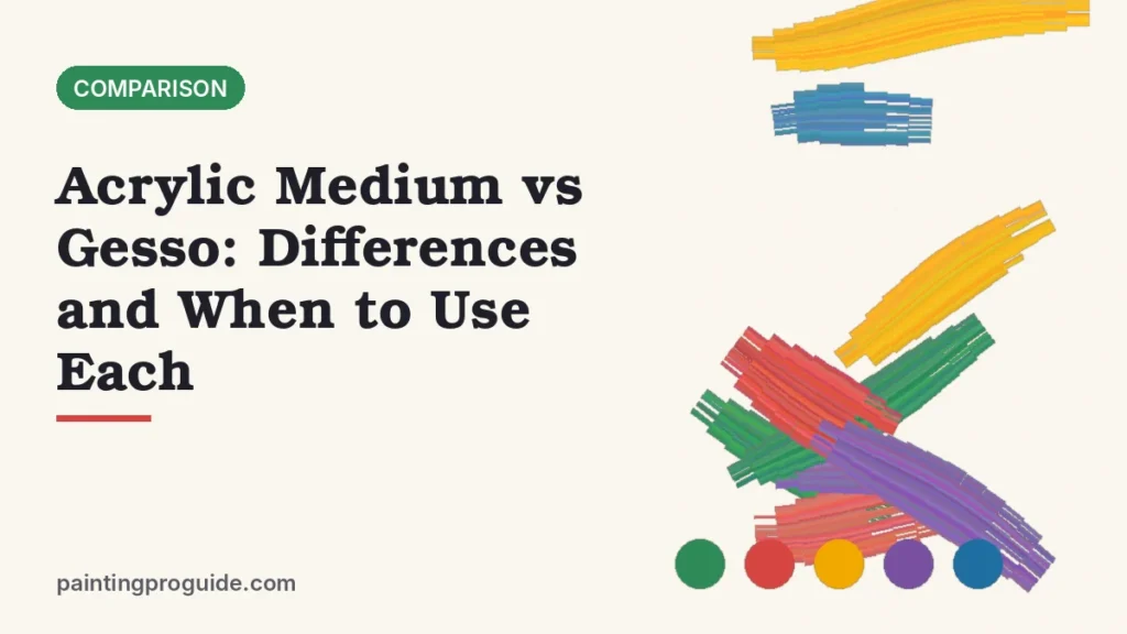 Acrylic Medium vs Gesso: Differences and When to Use Each
