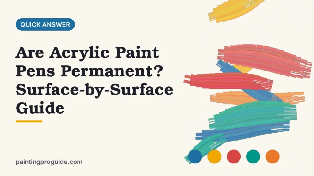 Are Acrylic Paint Pens Permanent? Surface-by-Surface Guide