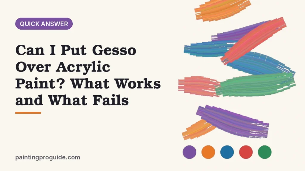 Can I Put Gesso Over Acrylic Paint? What Works and What Fails