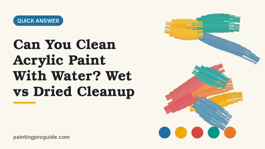 Can You Clean Acrylic Paint With Water? Wet vs Dried Cleanup