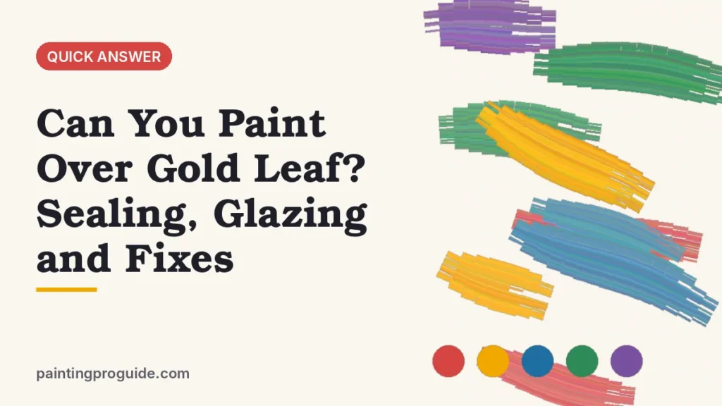 Can You Paint Over Gold Leaf? Sealing, Glazing and Fixes