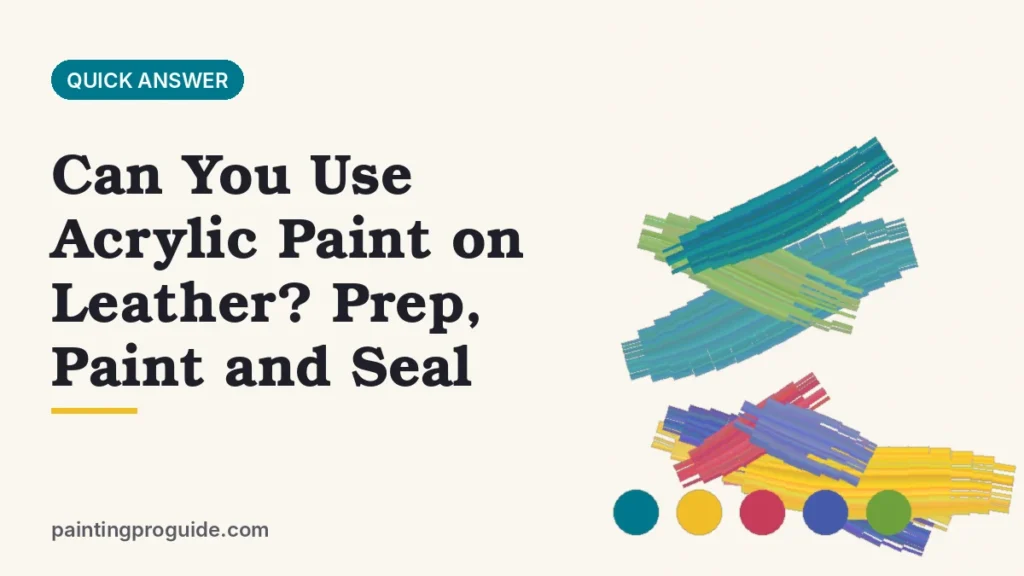 Can You Use Acrylic Paint on Leather? Prep, Paint and Seal