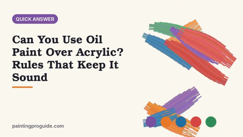 Can You Use Oil Paint Over Acrylic? Rules That Keep It Sound