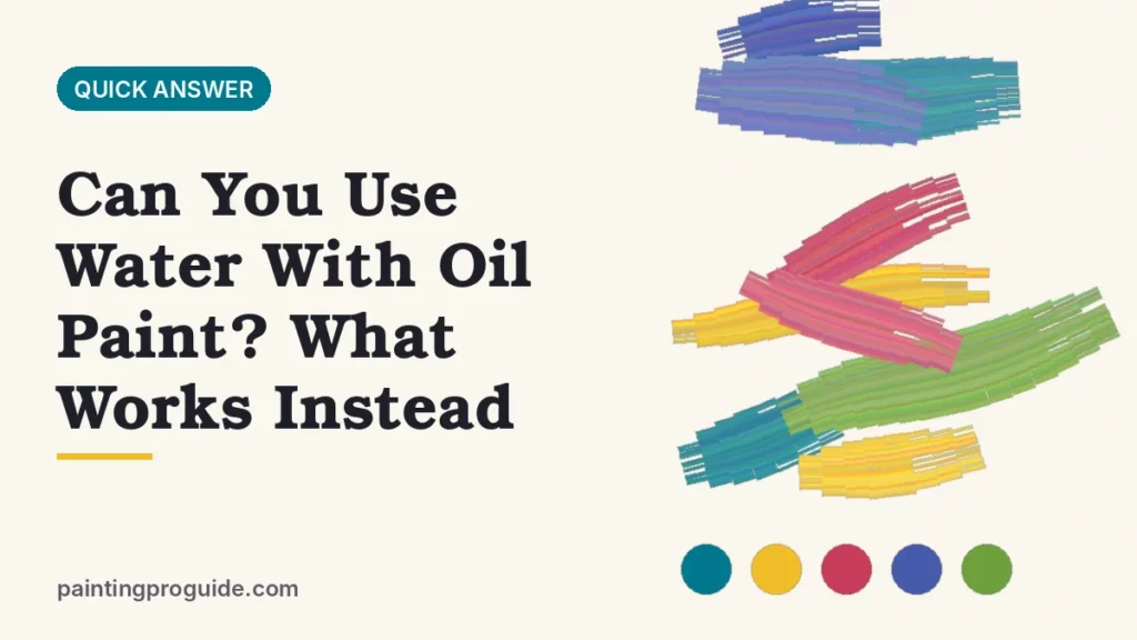 Can You Use Water With Oil Paint? What Works Instead