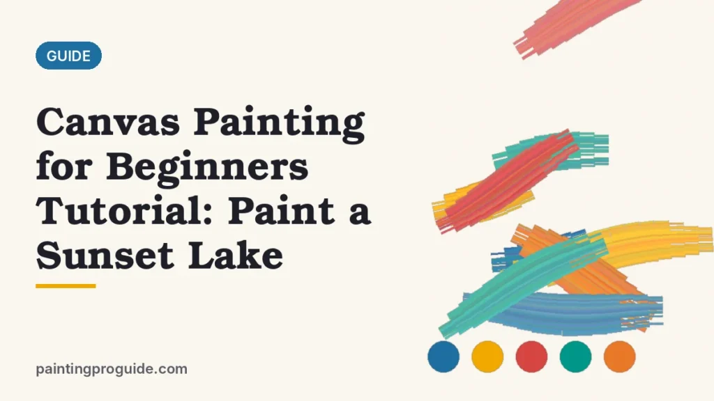 Canvas Painting for Beginners Tutorial: Paint a Sunset Lake