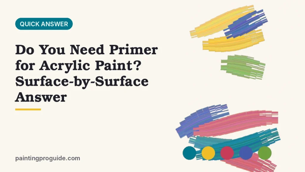 Do You Need Primer for Acrylic Paint? Surface-by-Surface Answer