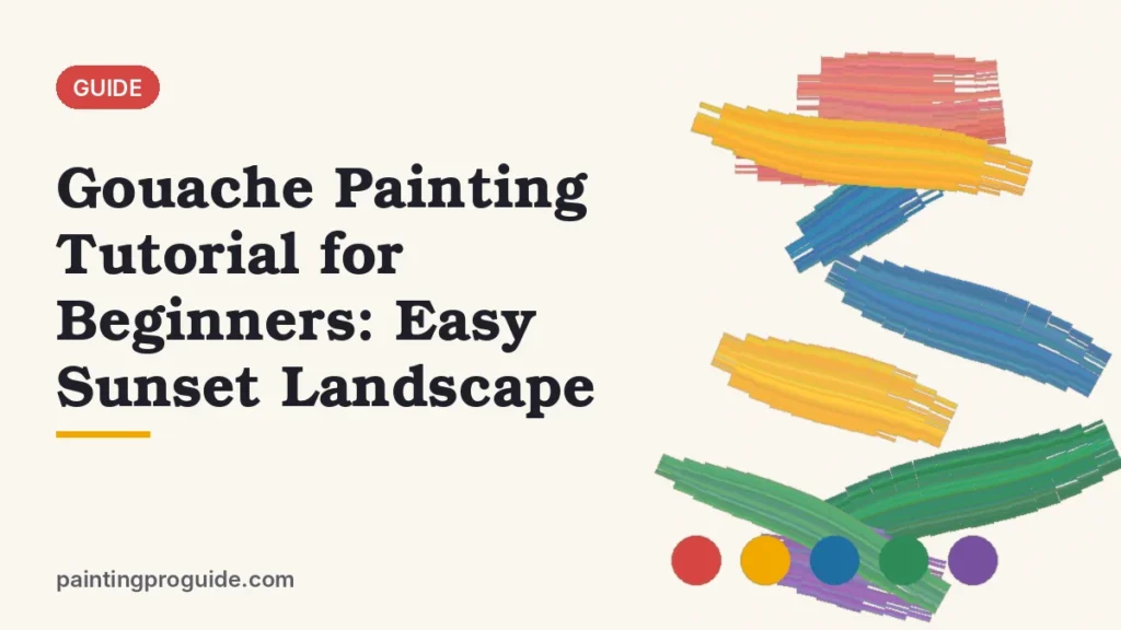 Gouache Painting Tutorial for Beginners: Easy Sunset Landscape