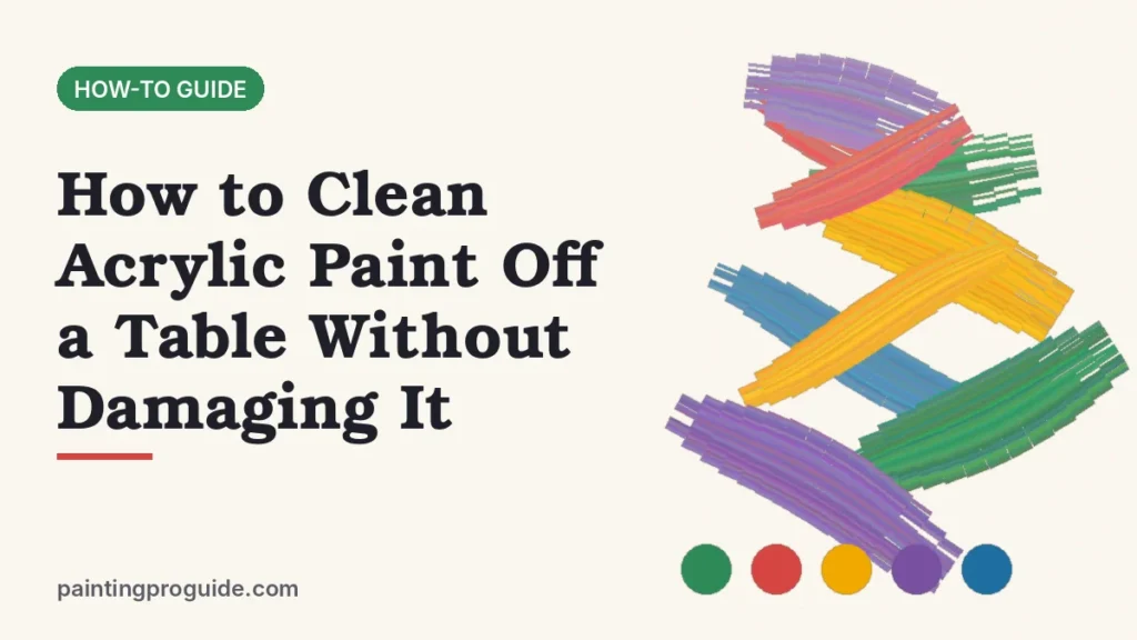 How to Clean Acrylic Paint Off a Table Without Damaging It