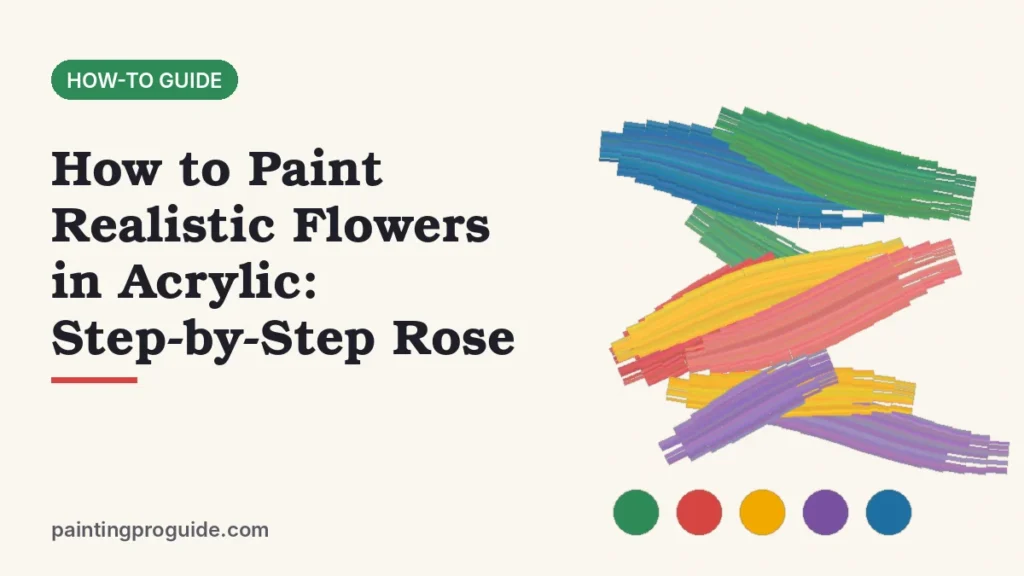 How to Paint Realistic Flowers in Acrylic: Step-by-Step Rose