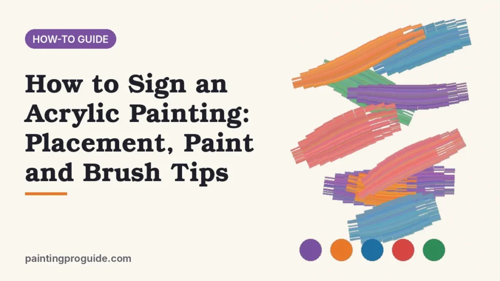 How to Sign an Acrylic Painting: Placement, Paint and Brush Tips