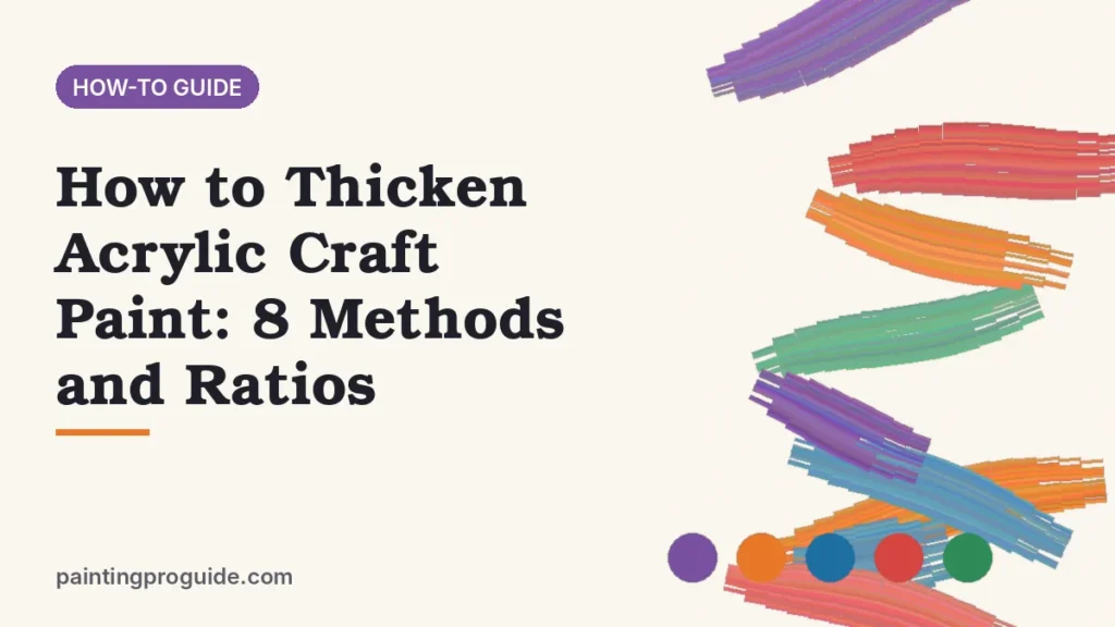 How to Thicken Acrylic Craft Paint: 8 Methods and Ratios