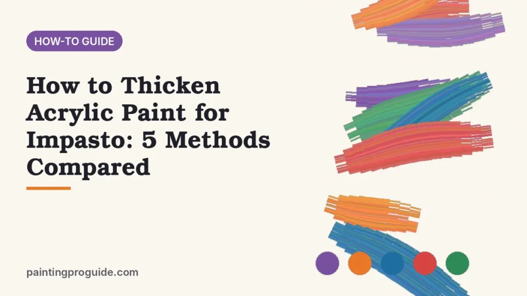 How to Thicken Acrylic Paint for Impasto: 5 Methods Compared