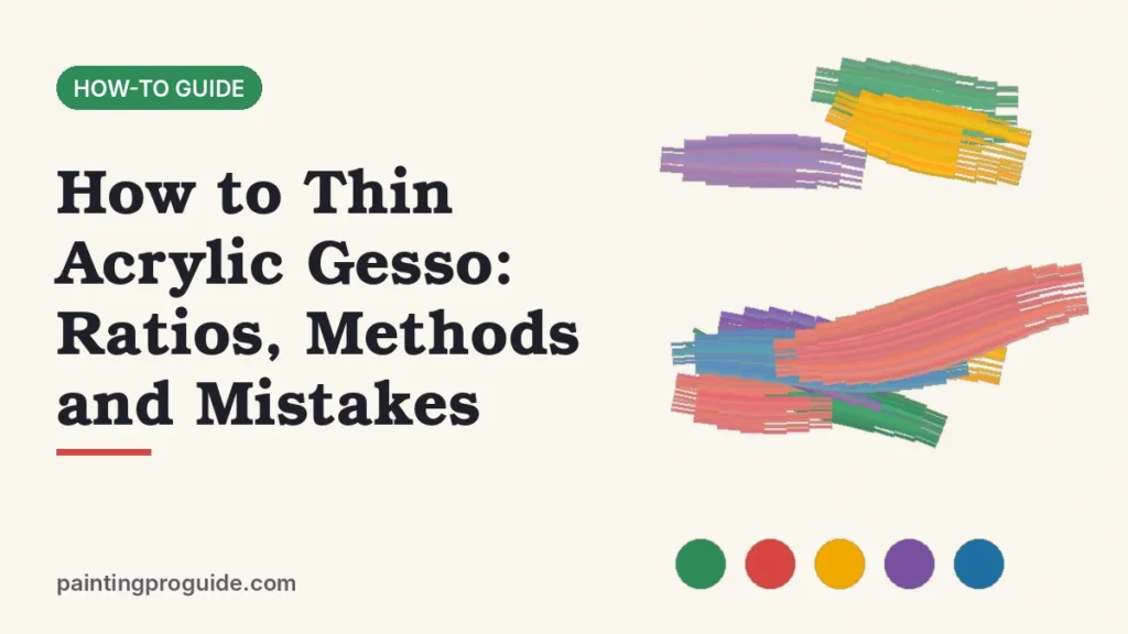 How to Thin Acrylic Gesso: Ratios, Methods and Mistakes