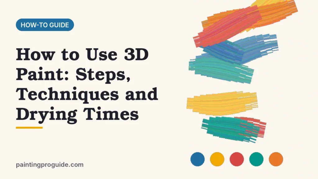 How to Use 3D Paint: Steps, Techniques and Drying Times