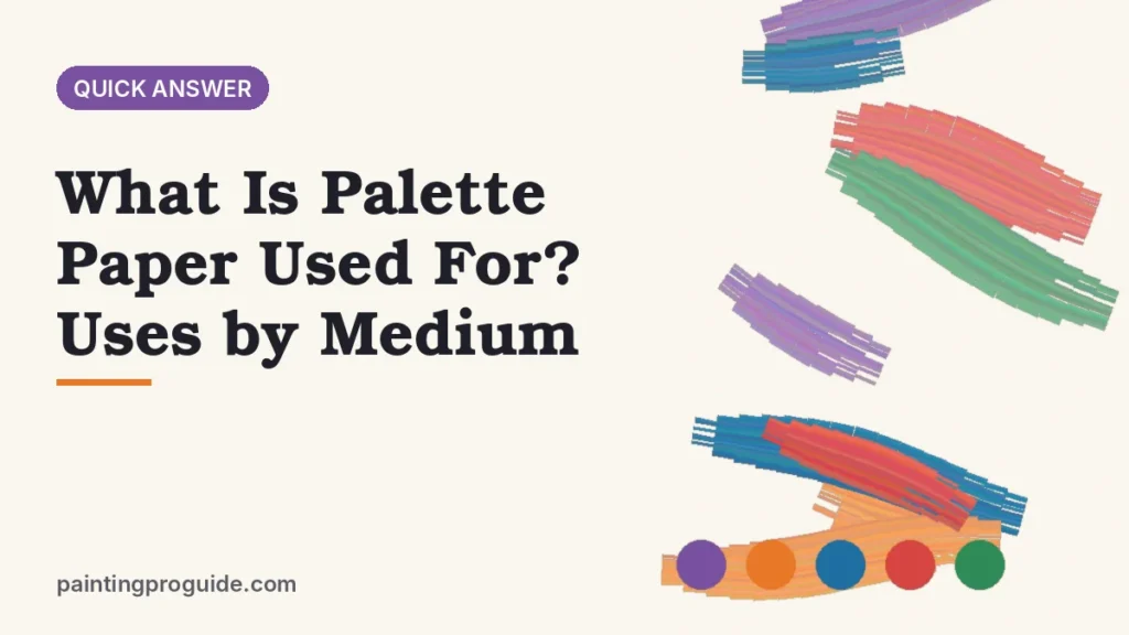 What Is Palette Paper Used For? Uses by Medium