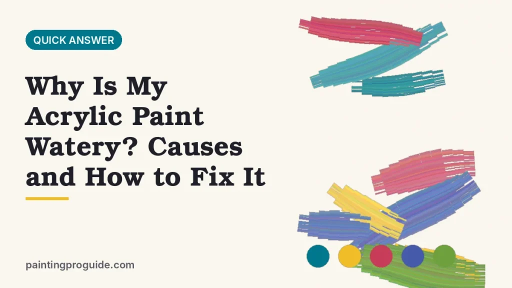 Why Is My Acrylic Paint Watery? Causes and How to Fix It
